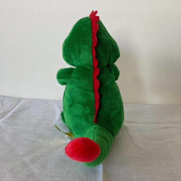 Legoland Plush Dragon Dinosaur Green with cupcake 10 inches Birthday Celebration - Picture 3 of 8